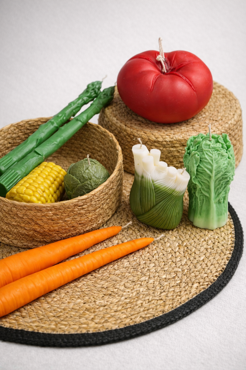 Vegetable Candle Set – Hyper-Realistic Food Shaped Candles | Toppers, Kitchen Decor 820g Pillar