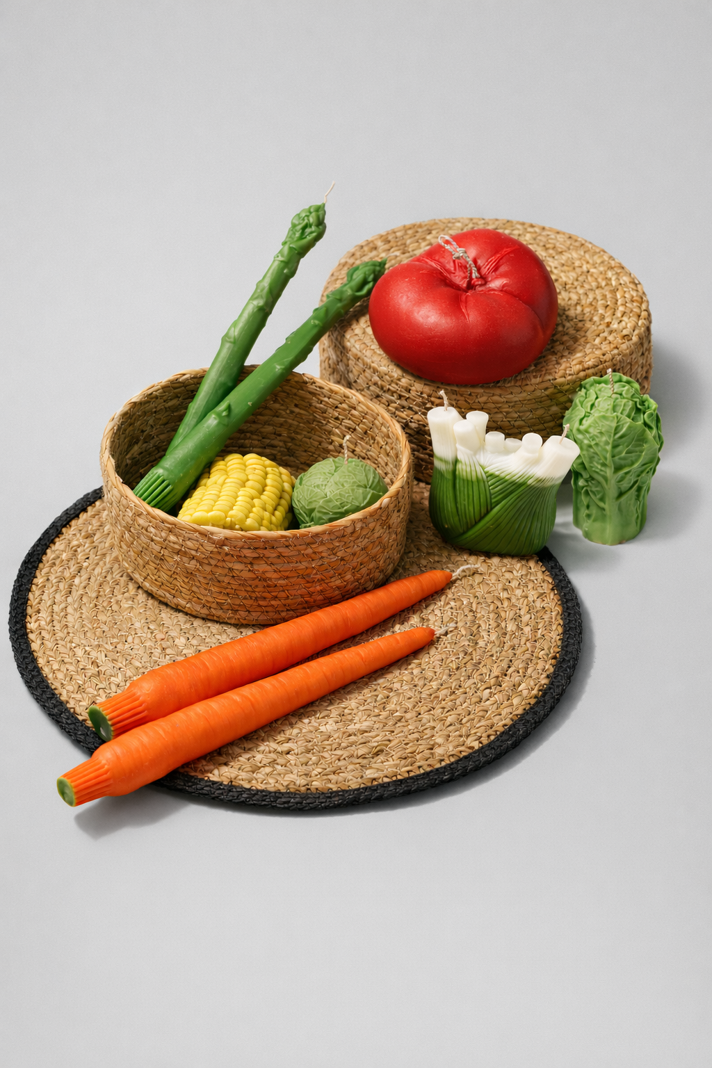 Vegetable Candle Set – Hyper-Realistic Food Shaped Candles | Toppers, Kitchen Decor 820g Pillar