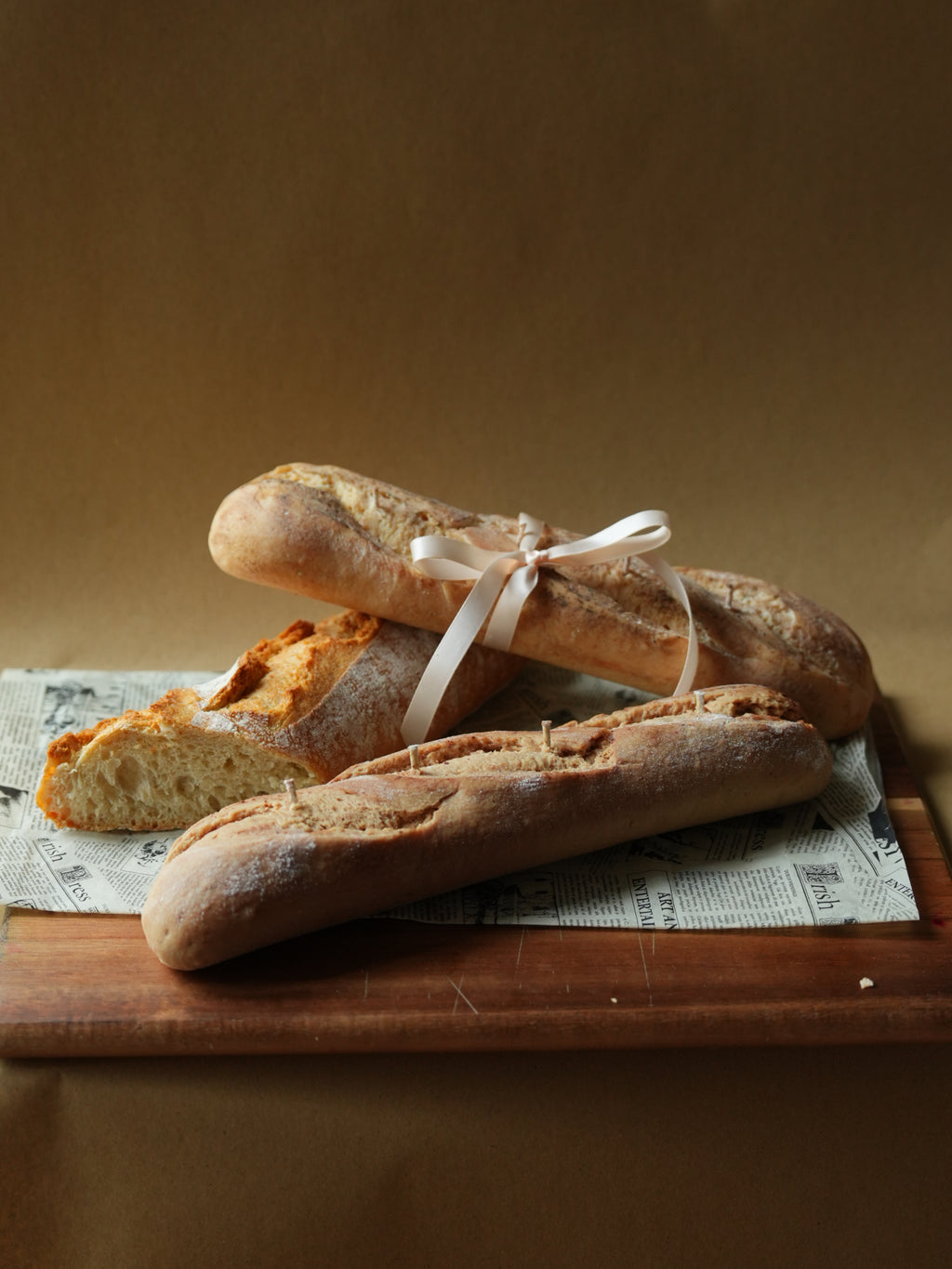 Realistic Baguette Candle Handmade Bread Loaf