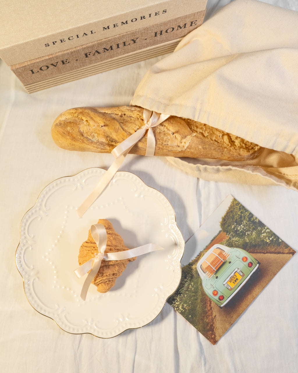 Realistic Baguette Candle Handmade Bread Loaf