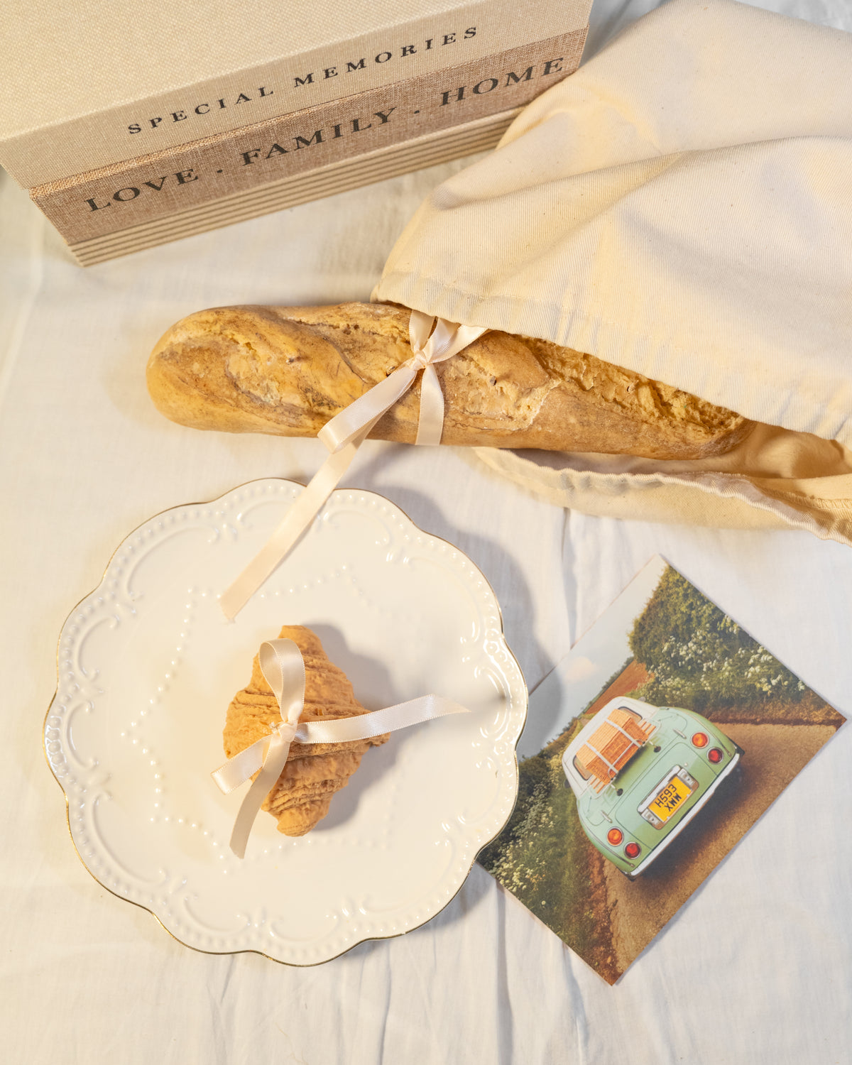 Realistic Baguette Candle Handmade Bread Loaf