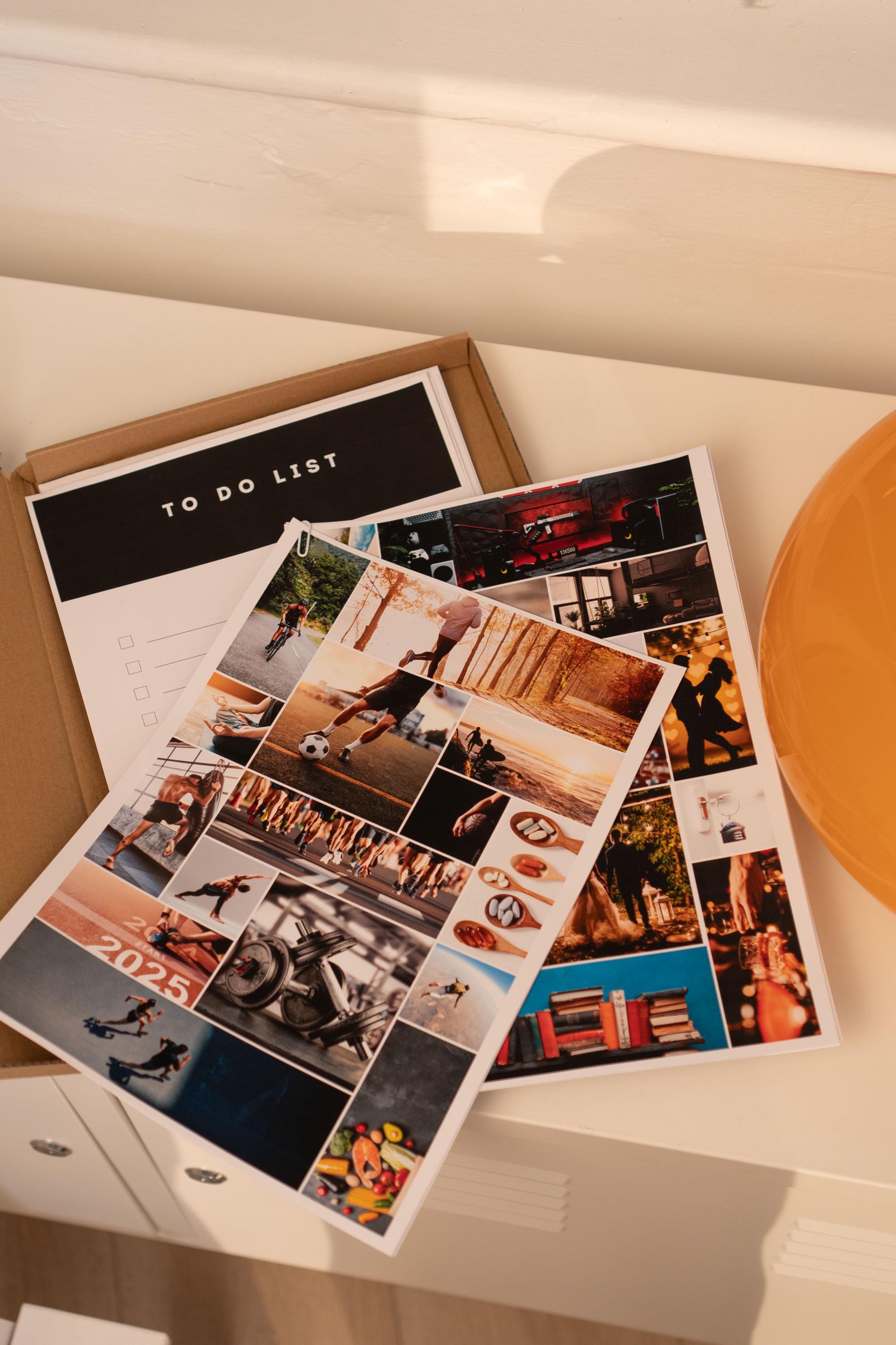 Man Wish Board Kit: Motivational Photo Collage, A2 Poster