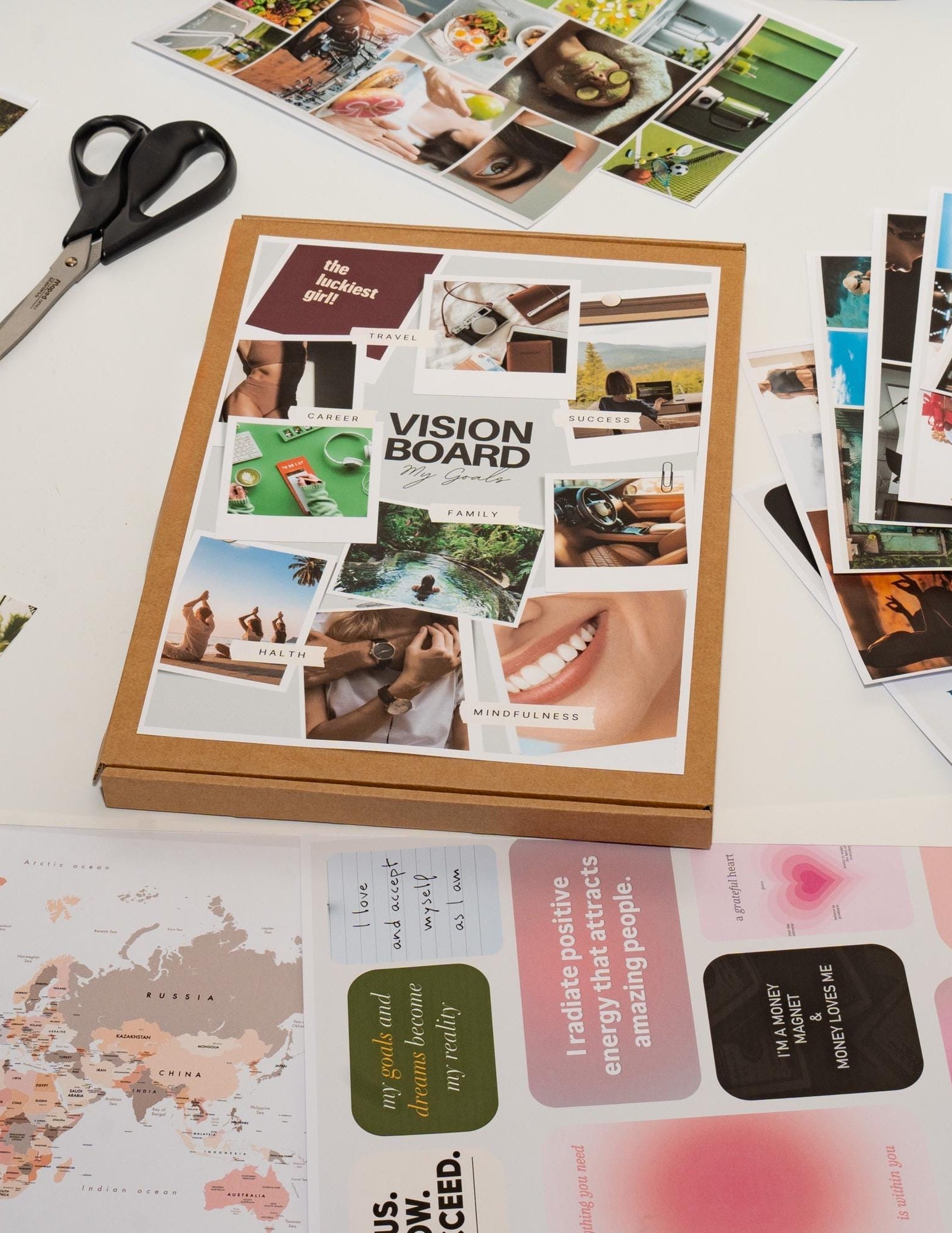 2026 Vision Board Kit: A2 Poster, Photo Cards & Affirmations