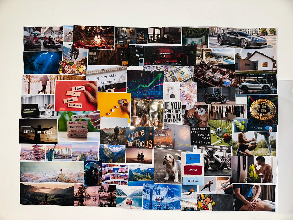 Man Wish Board Kit: Motivational Photo Collage, A2 Poster