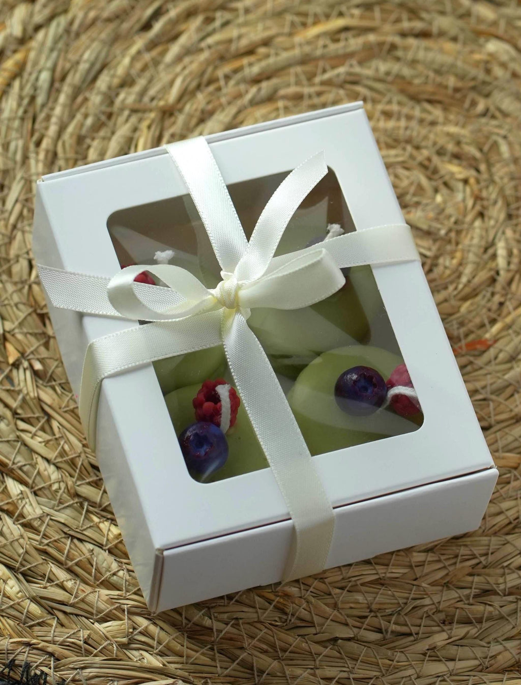 Macaron Candle Set: Handmade Soy Wax Dessert Candles, Realistic Food Decor