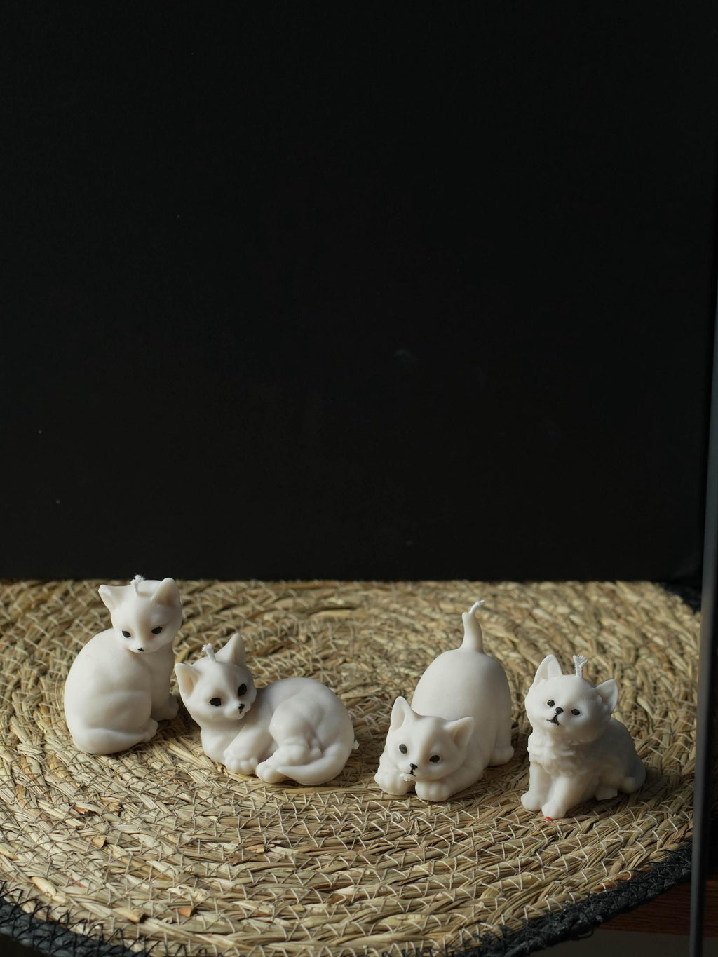 Handmade Soy Wax Cat Candles – Kitten Figurines, Set of 4