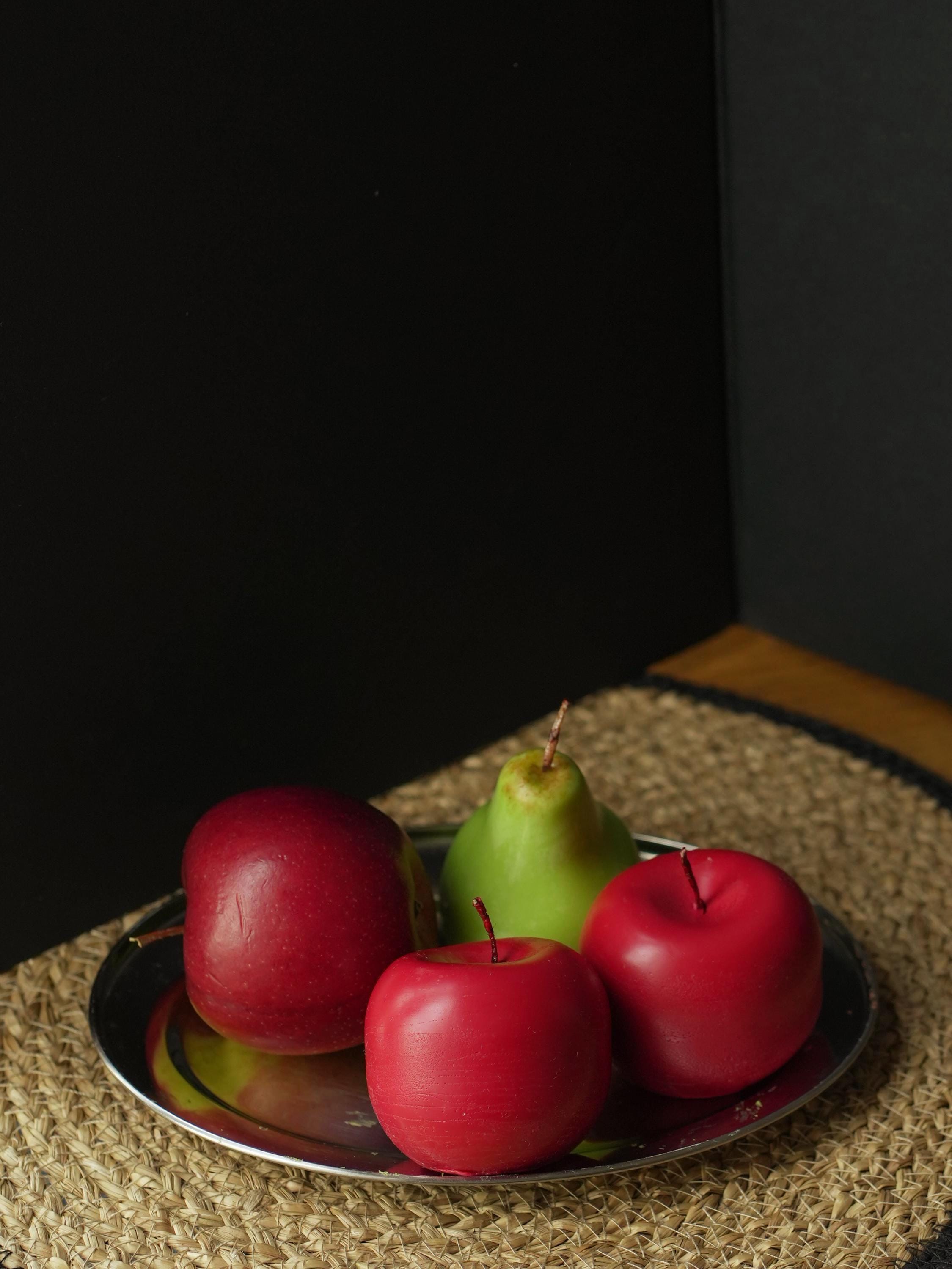 Handmade Fruit  Candles : 100% Soy wax,  Farmhouse Decor, Apple, Pear