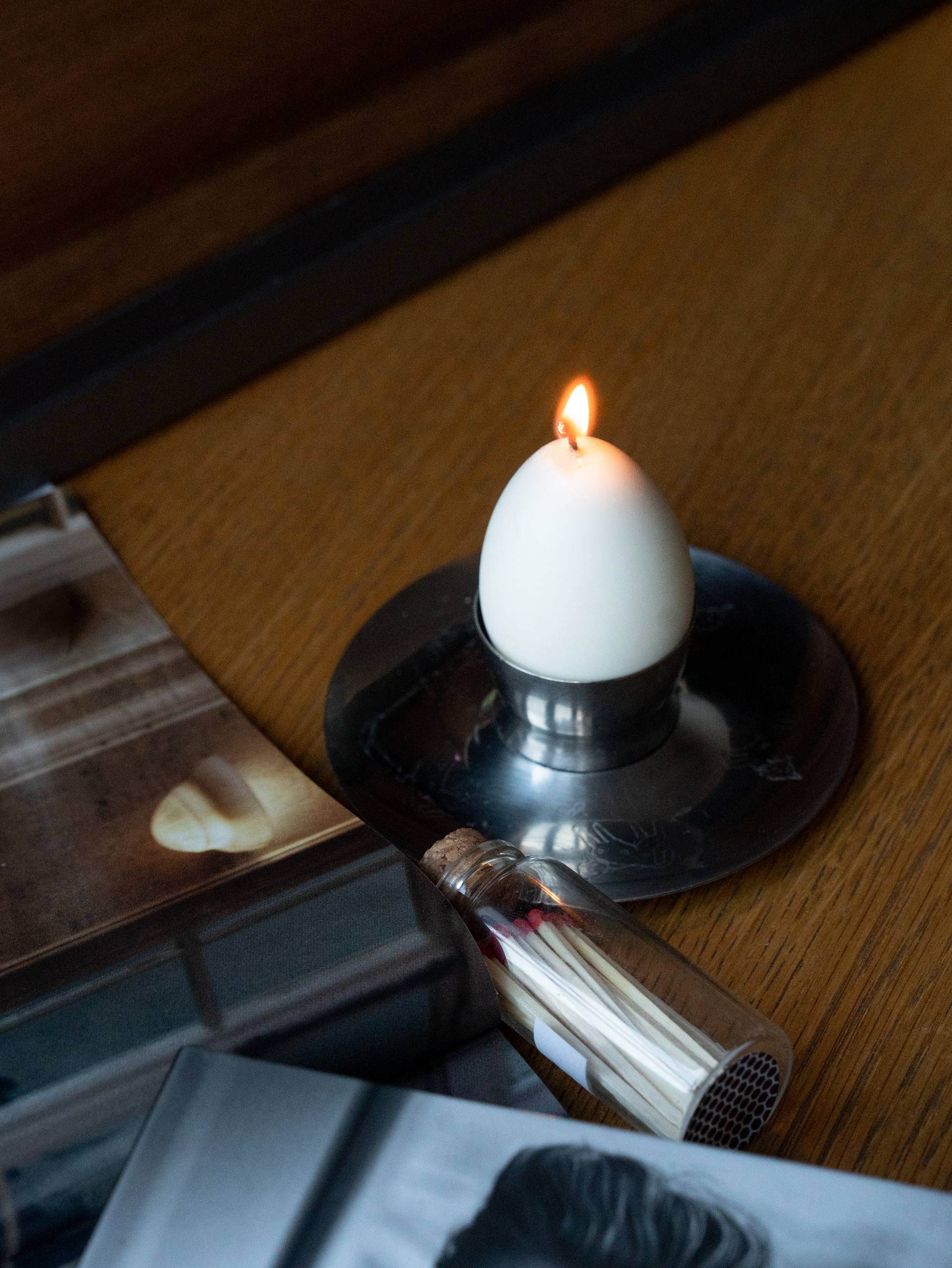 Soy Egg Candles | Real Egg Size | Minimalist White & Brown | Sold Individually or as a Set | Unique Decor Gift